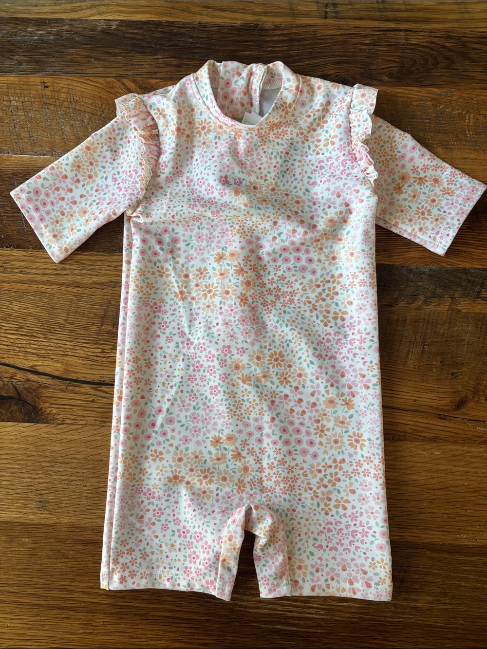 H&M NWT Girls Pink Floral One-Piece Swimsuit 9-12 months